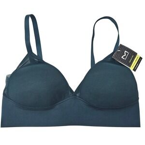 Maidenform Triangle Bralette Teal Blue Convertible Straps Lightly Lined XL